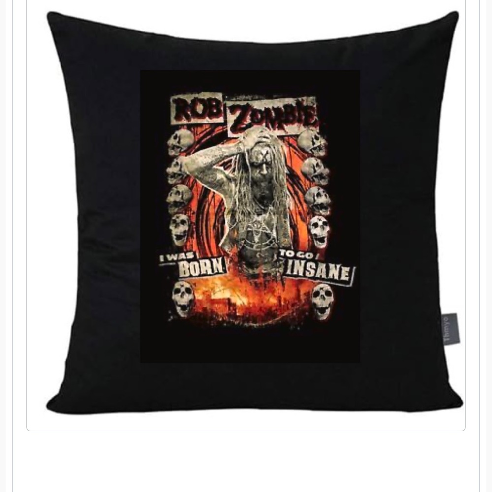 Rob Zombie Throw pillow